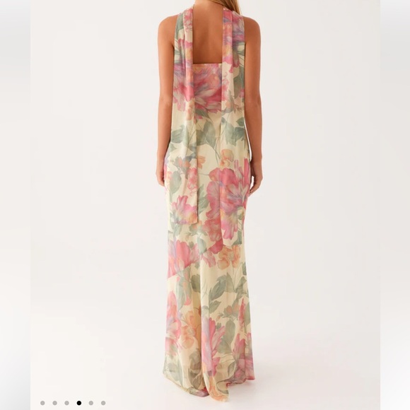 PEPPERMAYO Under The Pagoda Maxi Dress in Yellow Peony Floral Size US 4 Small - Picture 3 of 7